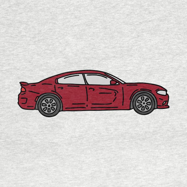 hand drawn muscle cars gift illustration by fokaction